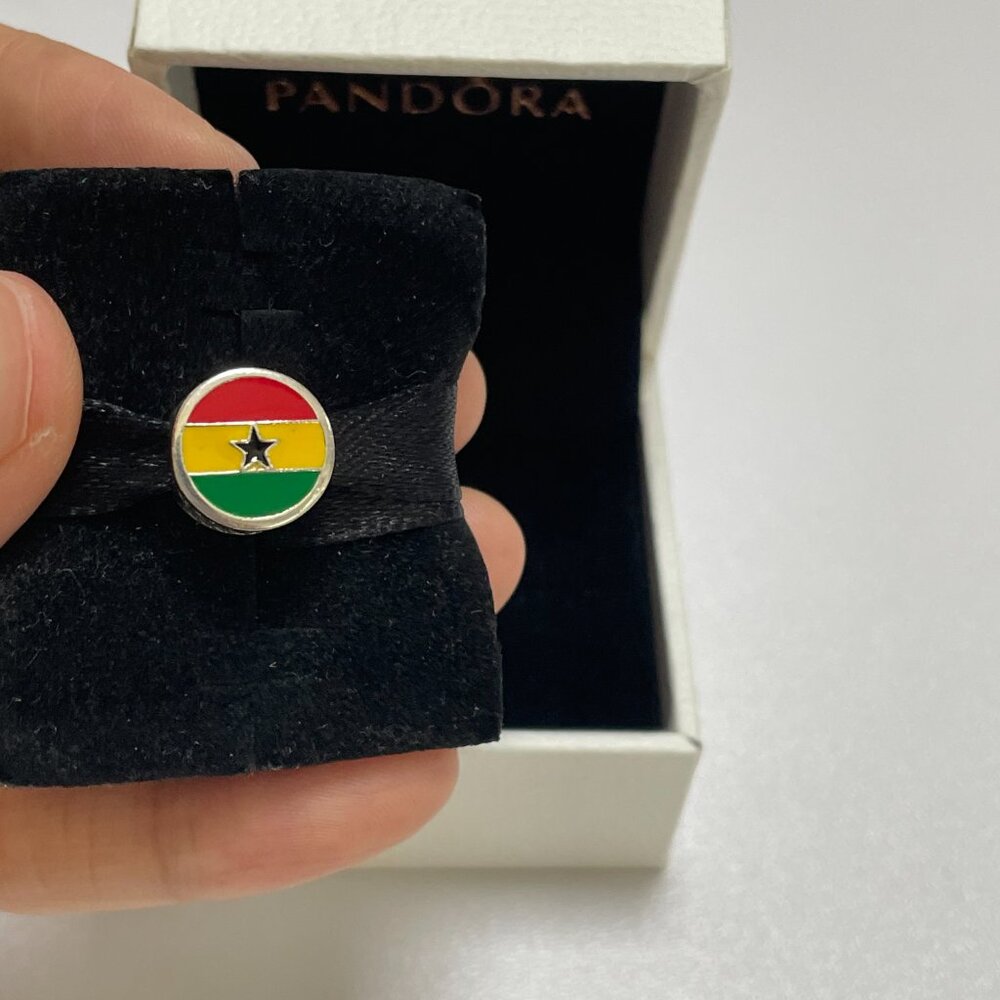 Pandora Ghana Flag Charm Bead Pendant